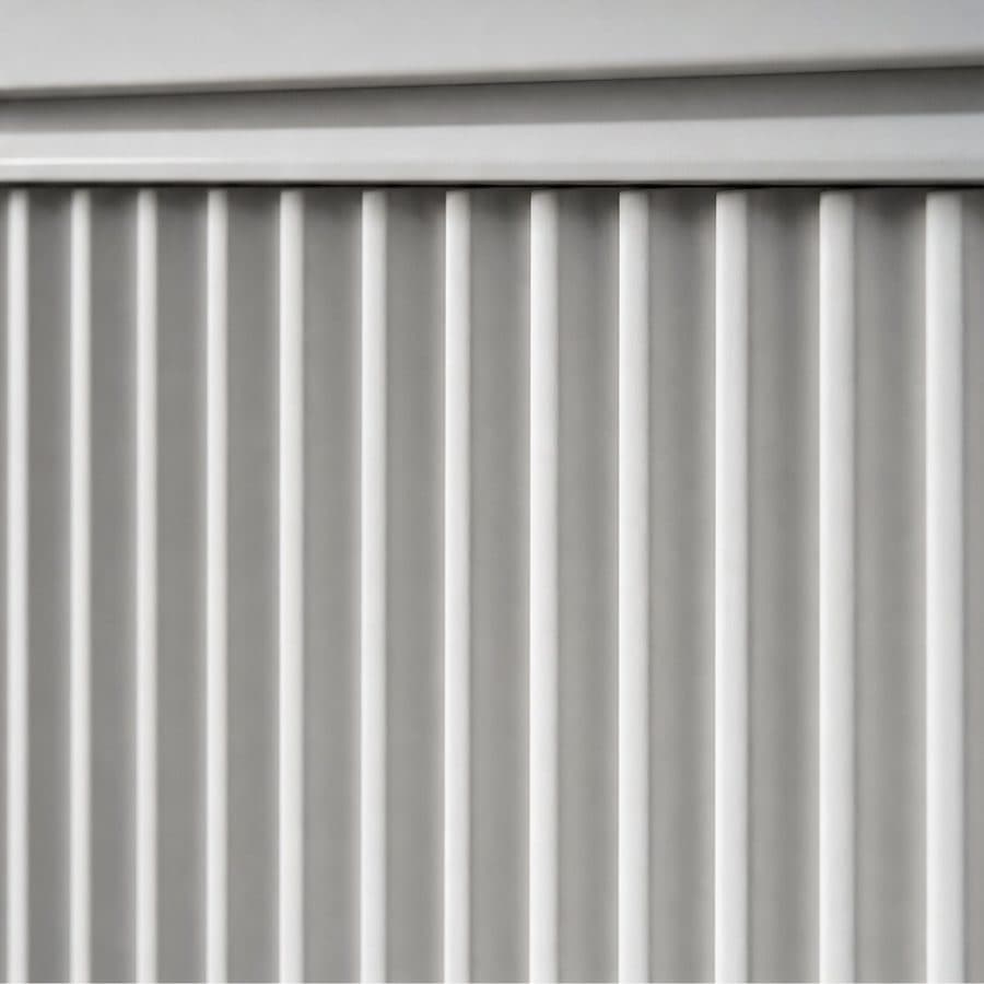 Dove grey fluted painted doors, concept imagery